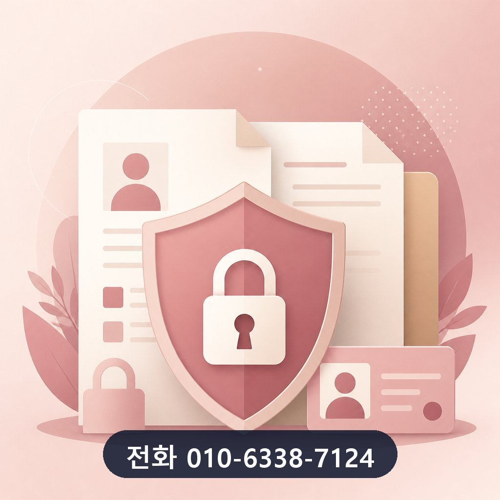카드깡 수수료 개인정보 보호 이미지 · 문의 010-6338-7124
